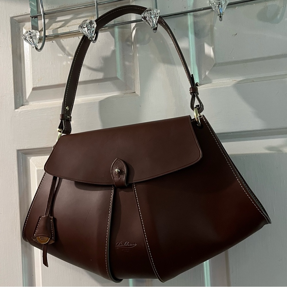 Elegant Brown Leather Handbag